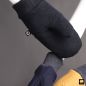 Mobile Preview: gefütterte Handschuhe aus Merinowalk schwarz, blauschwarz und senfgelb