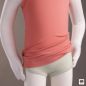 Mobile Preview: Bio Merinowolle Unterwäsche-Set für Mädchen Gr. 92 Puppe Gr. 104,  coral und nebelgrün